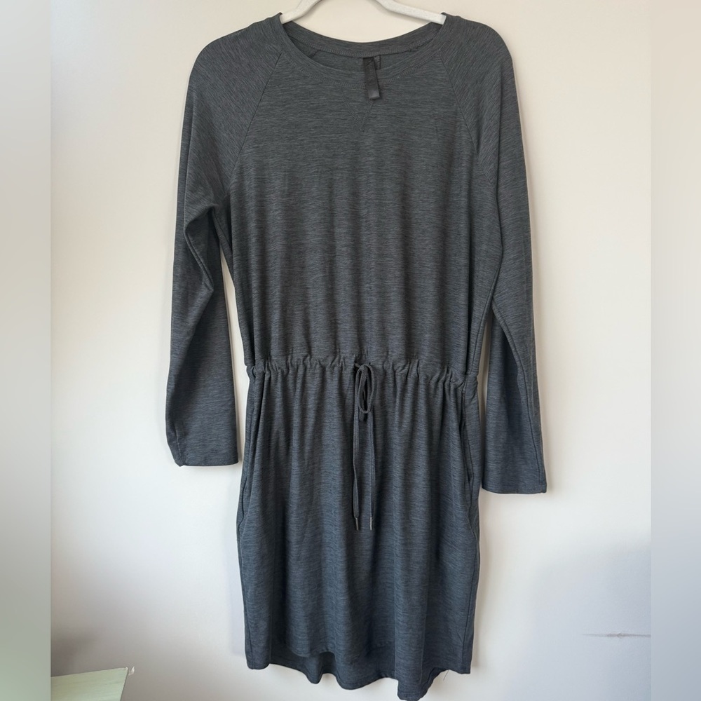 Kyodan Dark Grey Super Soft Cinch Tie Waist Dress - Size M